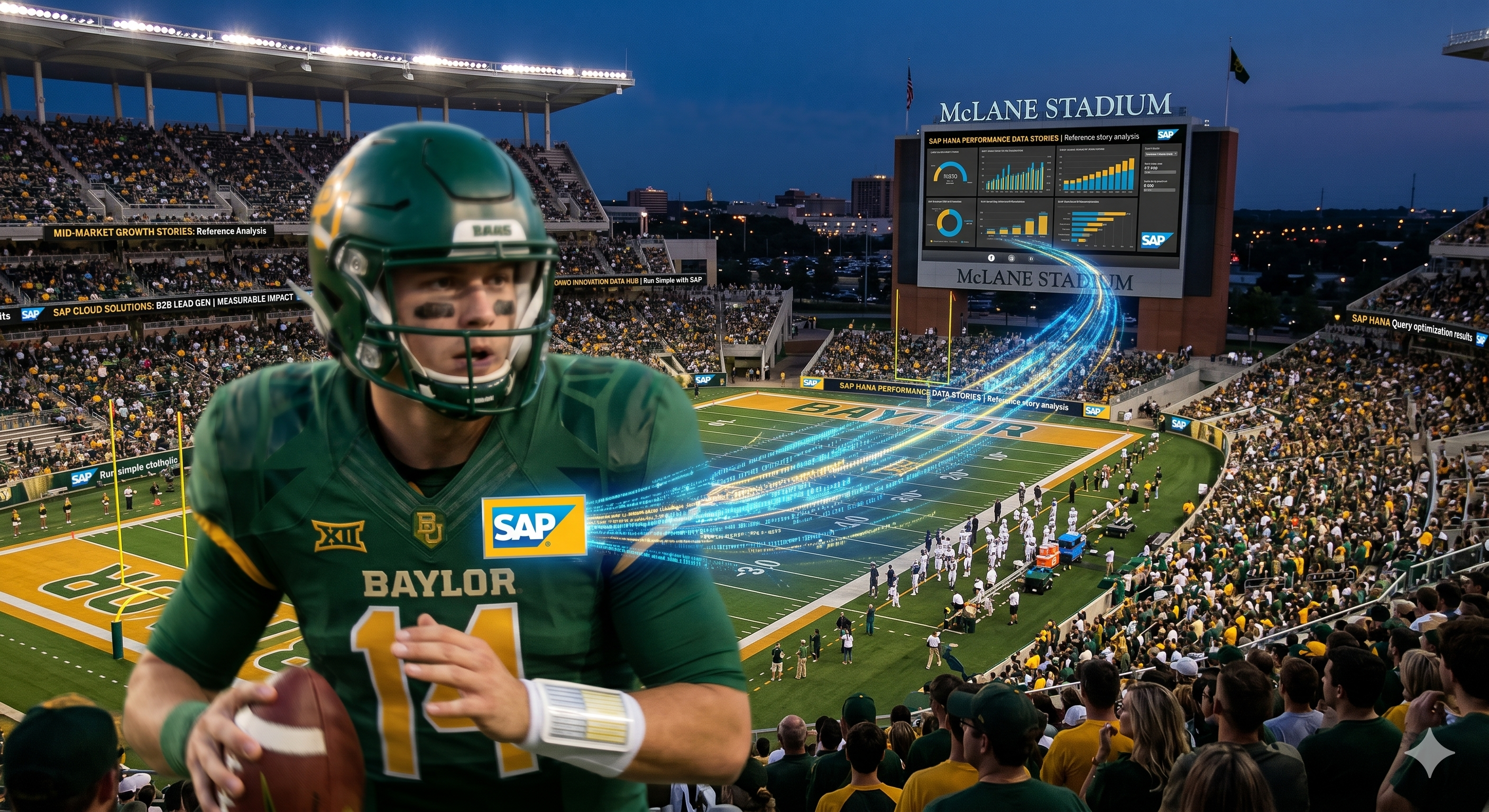 Stadium environment supporting flagship SAP visibility