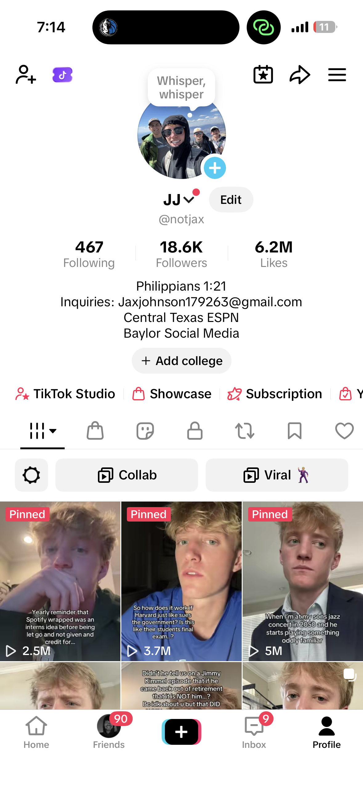 TikTok profile screenshot
